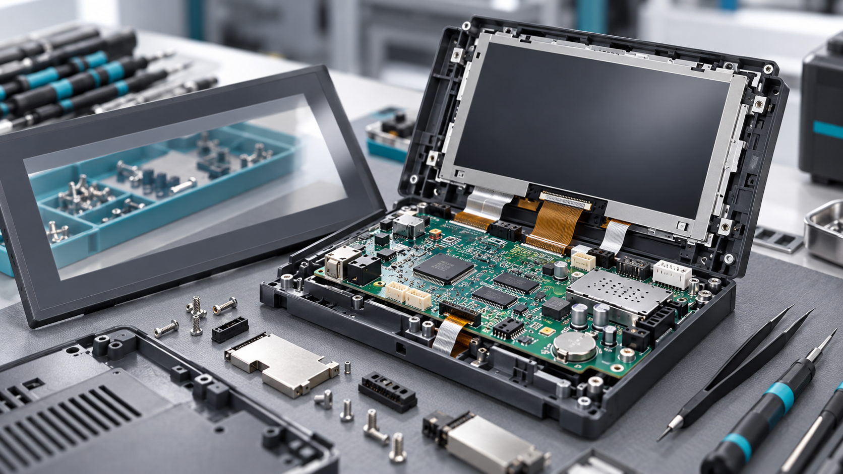 Razstavljen industrijski HMI panel